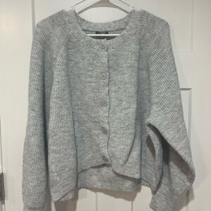 Wild Fable Heather Gray Knit Cardigan